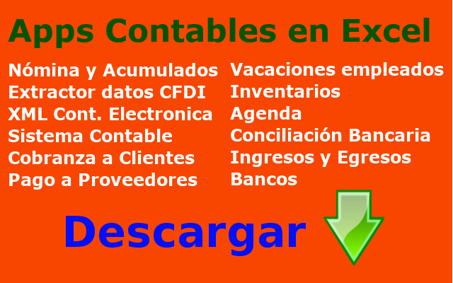 Aplicaciones contables en excel